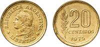Argentina 20 Centavos Argentina Federal Republic 1975 20 Centavos Brass (26540000) 3.06g UNC KM 67 CJ 336-342 Schön 67 -