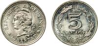 Argentina 5 Centavos Argentina Federal Republic 1958 5 Centavos Copper-nickel clad steel Buenos Aires Mint (13108018) 2.02g UNC KM 53 CJ 271-273 Sch -