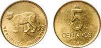 Argentina 5 Centavos Argentina Federal Republic 1985 5 Centavos (Weight 5 g) Brass Buenos Aires Mint (36924000) 5.08g UNC KM 97.1 CJ 389 CJ 390.1 Sc -