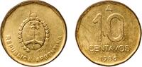Argentina 10 Centavos Argentina Federal Republic 1986 10 Centavos Brass Buenos Aires Mint (158427000) 4.49g UNC KM 98 CJ 385-388 Schön 98 -