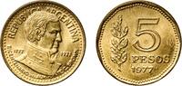 Argentina 5 Pesos Argentina Federal Republic 1977 BAˢ 5 Pesos (Admiral G. Brown) Aluminium bronze (Cu 92 Al 8) Buenos Aires Mint (11297808) 5.66g -