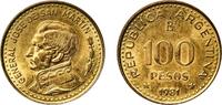 Argentina 100 Pesos Argentina 1981 BAˢ 100 Pesos (magnetic) Brass clad steel Buenos Aires Mint (99512000) 7.93g UNC KM 85a CJ 307,308 Schön 86a -