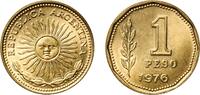Argentina 1 Peso Argentina Federal Republic 1976 1 Peso Aluminium bronze Buenos Aires Mint (100075282) 5.05g UNC KM 69 CJ 326-328 Schön 69 -