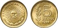 Argentina 5 Pesos Argentina Federal Republic 1977 BAˢ 5 Pesos Aluminium bronze (Cu 92 Al 8) Buenos Aires Mint (66765684) 5.72g UNC KM 71 CJ 323,3 -