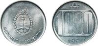 Argentina 1000 Australes Argentina Federal Republic 1991 1000 Australes Aluminium Buenos Aires Mint (41618000) 1.97g UNC KM 105 CJ 372,373 -