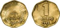 Argentina 1 Centavo Argentina Federal Republic 1992 1 Centavo Aluminium bronze Royal Canadian Mint (30000000) 1.8g UNC KM 113 CJ 1 Schön 108 -