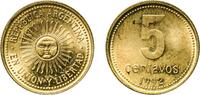 Argentina 5 Centavos Argentina Federal Republic 1992 5 Centavos (reeded edge) Aluminium bronze Royal Canadian Mint (50000000) 2.09g UNC KM 109 CJ 2 -