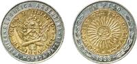 Argentina 1 Peso Argentina Federal Republic 1995 C 1 Peso Bimetallic: copper-aluminium-nickel centre in copper-nickel ring (Cu 92 Al 6 Ni 2 - Cu -