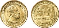 Argentina 50 Centavos Argentina Federal Republic 2000 50 Centavos (General Güemes; plain edge) Aluminium bronze Buenos Aires Mint (1695000) 5.88g UNC -