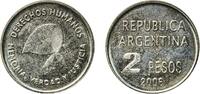 Argentina 2 Pesos Argentina Federal Republic 2006 2 Pesos (Defense of Human Rights; reeded Edge) Copper-nickel (Cu 75 Ni 25) Buenos Aires Mint (19 -
