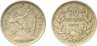 Chile 20 Centavos Chile Republic 1922 So 20 Centavos Copper-nickel Casa de Moneda de Chile Mint (8261000) 4.6g XF KM 167 Schön 12 -