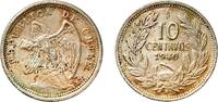 Chile 10 Centavos Chile Republic 1940 So 10 Centavos Copper-nickel Casa de Moneda de Chile Mint (6100000) 3.04g XF KM 166 -