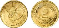 Chile 2 Centésimos Chile Republic 1964 So 2 Centésimos Aluminium bronze Casa de Moneda de Chile Mint (2050000) 2.89g UNC KM 193 -