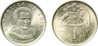 Chile 1 Escudo Chile Republic 1971 So 1 Escudo Copper-nickel Casa de Moneda de Chile Mint (160900000) 2.7g UNC KM 197 -