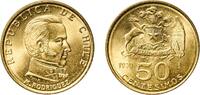 Chile 50 Centésimos Chile Republic 1971 So 50 Centésimos Aluminium bronze Casa de Moneda de Chile Mint (58300000) 3.87g UNC KM 196 -