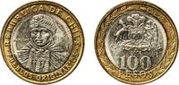 Chile 100 Pesos Chile Republic 2006 So 100 Pesos Bimetallic: nickel brass centre in copper-aluminium-nickel ring (Core: 70% Copper, 15% Nickel, -