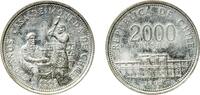 Chile 2000 Pesos Chile Republic 1993 So 2000 Pesos (Anniversary of the Mint) Silver (.500) Casa de Moneda de Chile Mint (50000) 8g UNC KM 233 -