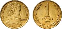 Chile 1 Peso Chile Republic 1979 So 1 Peso (large issue) Aluminium bronze (92% Copper, 6% Aluminium, 2% Nickel) Casa de Moneda de Chile Mint -