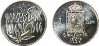 Norway Norway Kingdom 1966 Medal - Norges Bank 150 år Silver 28.96g UNC -