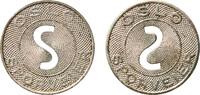 Norway Norway Kingdom ND Token - Oslo Sporveier (S Cutout - Oslo, Norway) Nickel 1.92g UNC TC 487783 Øverland 21.11 -