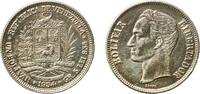 Venezuela 1 Bolivar Venezuela Fourth Republic 1954 1 Bolívar Silver (.835) (Copper .165) Philadelphia Mint (13500000) 4.85g AU Y 37 NCV mv1bs-ba -