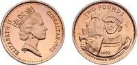 Gibraltar 2 Pounds United Kingdom Gibraltar 1992 PM 2 Pounds - Elizabeth II (Christopher Columbus) Virenium Pobjoy Mint 7.95g BU KM 98 Schön 123 -