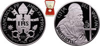 Vatican City 5 Euros Vatican City City State 2024 R 5 Euro – Francis (St. Philip) Silver (.925) Rome Mint (3300) 18g PF KM 594 -