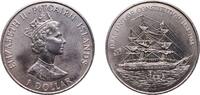 Great Britain 1 Dollar United Kingdom Pitcairn Islands 1988 1 Dollar - Elizabeth II (Drafting of the Constitution) Copper-nickel Royal Mint 27.98g BU -