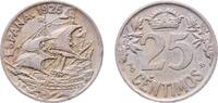 Spain 25 Centimos Spain Kingdom 1925 PCS 25 Centimos - Caraba Copper-nickel (75% copper, 25% nickel) Royal Mint of Spain (8001000) 7.05g XF KM 74 -