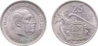 Spain 25 Pesetas Spain Nationalist Government 1957 *68 25 Pesetas - Francisco Franco Copper-nickel (75% copper, 25% nickel) Royal Mint of Spain ( -
