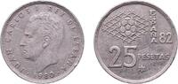 Spain 25 Pesetas Spain Kingdom 1980 25 Pesetas - Juan Carlos I (España '82) Copper-nickel (75% copper, 25% nickel) Royal Mint of Spain (100000000 -