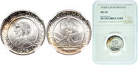 San Marino 5 Lire San Marino Republic 1938 R 5 Lire Silver (.835) Rome Mint (120000) 5g NGC MS 64 KM 9 -