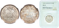 Germany 1 Mark Germany Second Empire 1909 A 1 Mark - Wilhelm II (type 2 - small shield) Silver (.900) (Ag 900, Cu 100) Berlin Mint (4150849) 5. -