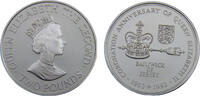 Jersey 2 Pounds Bailiwick of Jersey Dependency of the British Crownlocated Elizabeth II 1993 2 Pounds Coronation Jubilee -