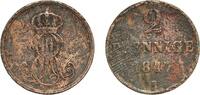 Kingdom of Hannover 2 Pfennigs 1847 B Hanover Mint Germany Kingdom of Ha... 4,40 EUR  Excl. 12,00 EUR Verzending