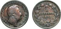 Grand Duchy of Baden 1 Kreuzer 1852 Staatliche M&uuml;nze Baden-W&uuml;rt Germany ... 4,40 EUR  Excl. 12,00 EUR Verzending