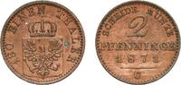 Kingdom of Prussia 2 Pfenninge 1871 C Frankfurt am Main Mint Germany Kin... 8,80 EUR  Excl. 12,00 EUR Verzending