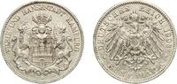 Free Hanseatic city of Hamburg 5 Mark Germany Free Hanseatic city of Hamburg Second Empire 1903 J 5 Mark Silver (.900) (588000) 27.77g XF KM 610 J 65 Dav GT III 659 -