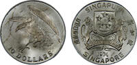 Singapore 10 Dollars Singapore Republic 1974 10 Dollars Hawk descending -
