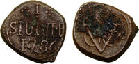 Sri Lanka 1 Stuiver Ceylon Dutch colony 1786 1 Stuiver VOC, the Dutch East India Company -