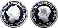 Denmark 10 Kroner Denmark Kingdom Margrethe II 1986 R;A 10 Kroner 18th Anniversary of the Crown Prince Frederik -