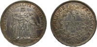 France 5 Francs France Third Republic 1873A 5 Francs Hercule Silver (.900) Paris Mint 25g AU F334 Gad744 KM820.1 -