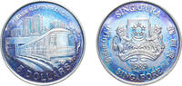 Singapore 5 Dollars Singapore Republic 1989 5 Dollars (Mass Rapid Transit) Silver (.925) (30000) 20g PF KM74a -