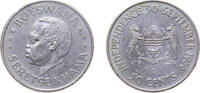Botswana 50 Cents Botswana Republic ND (1966) B 50 Cents (Independence) Silver (.800) Bern Mint (40000) 10g AU KM 1 Schön 1 -