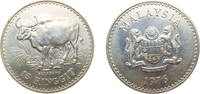 Malaysia 15 Ringgit Malaysia Constitutional Monarchy 1976 15 Ringgit - Agong VI (Conservation, Malaysian Gaur) Silver (.925) Royal Mint (40000) 28.2 -