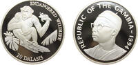 The Gambia 20 Dalasis The Gambia Republic 1994 20 Dalasis (Endangered Wildlife) Silver (.925) (15000) 31.47g PF KM 38 Schön 38 -