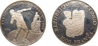 Republic of the Congo 1000 Francs CFA Republic of the Congo 1999 1000 Francs CFA (2000 Summer Olympic Games) Silver (.999) (5000) 20.1g PF KM 36 Schön 49 -