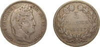 France 5 Francs France Kingdom 1831 B 5 Francs - Louis-Philippe Silver (.900) Rouen Mint 24.5g VF F 320 Gad 677a KM 745.2 -