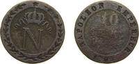 France 10 Centimes France Second Empire 1808 A 10 Centimes - Napoleon I Billon (.200 silver) Paris Mint (6267644) 1.93g VF F 130 Gad 190 KM 676 -