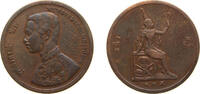 Thailand 1 Att Thailand Kingdom of Siam RS 115 (1896) 1 Att - Rama V Bronze Hamburgische Münze Mint 5.8g VF Y 22 -